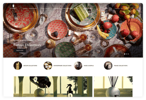 L'Objet desktop design for homepage